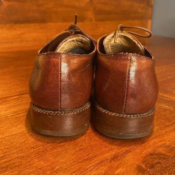 Stephane Kelian VINTAGE woven leather loafers Oxford lace up Women’s  Sz 6.5