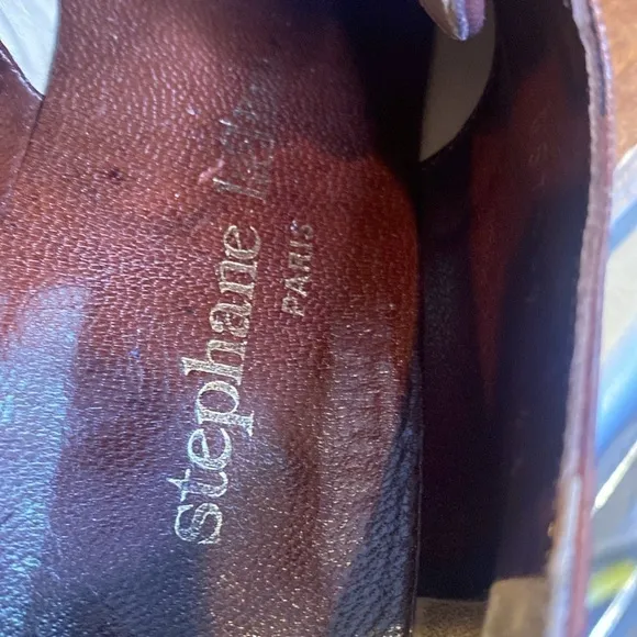 Stephane Kelian VINTAGE woven leather loafers Oxford lace up Women’s  Sz 6.5