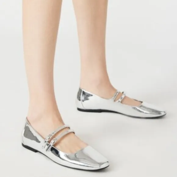 Steve Madden Bensonn Mary Jane Ballet Flats Sz-10 NWOT