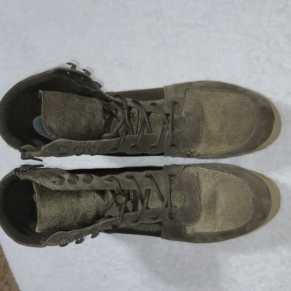 Steve Madden Greater Hiker Olive Platform Combat Boots Size 11 Womens