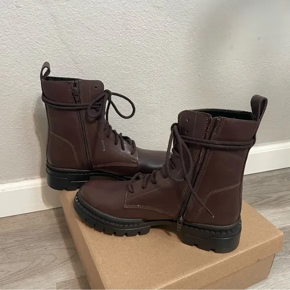 Steve Madden Jamisyn Lace Up Combat Lug Boots NEW​​​​​
