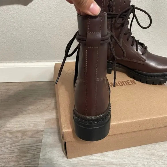 Steve Madden Jamisyn Lace Up Combat Lug Boots NEW​​​​​
