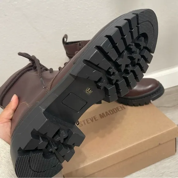 Steve Madden Jamisyn Lace Up Combat Lug Boots NEW​​​​​