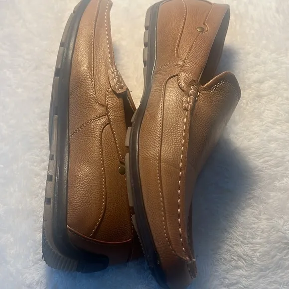 Steve Madden Men’s 9 M-Need Vegan PU Leather Tan Driving Loafers Slip On