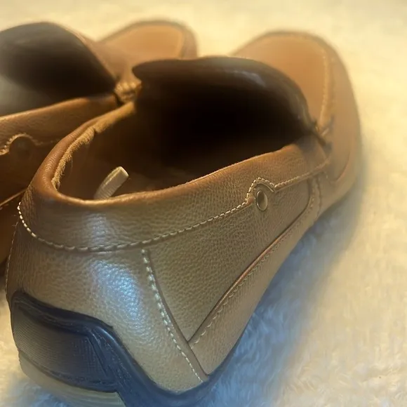 Steve Madden Men’s 9 M-Need Vegan PU Leather Tan Driving Loafers Slip On