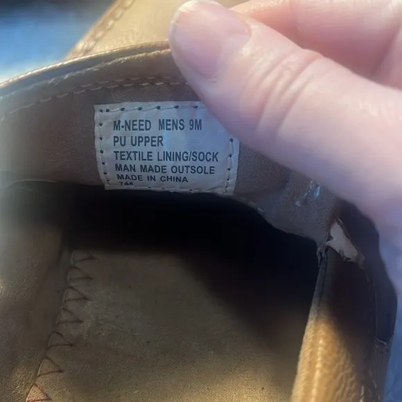 Steve Madden Men’s 9 M-Need Vegan PU Leather Tan Driving Loafers Slip On