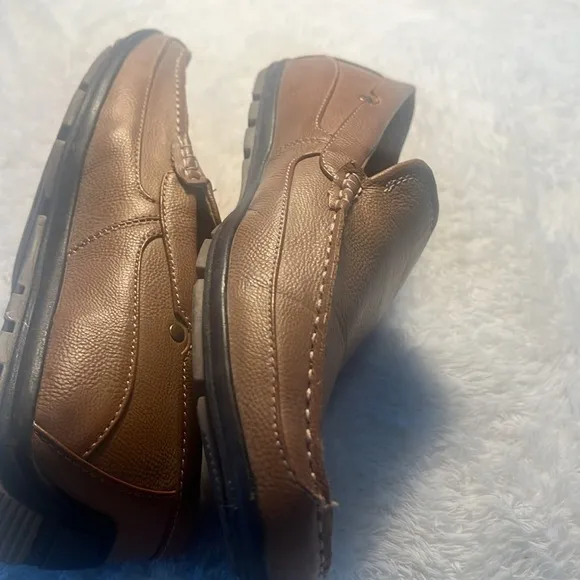 Steve Madden Men’s 9 M-Need Vegan PU Leather Tan Driving Loafers Slip On