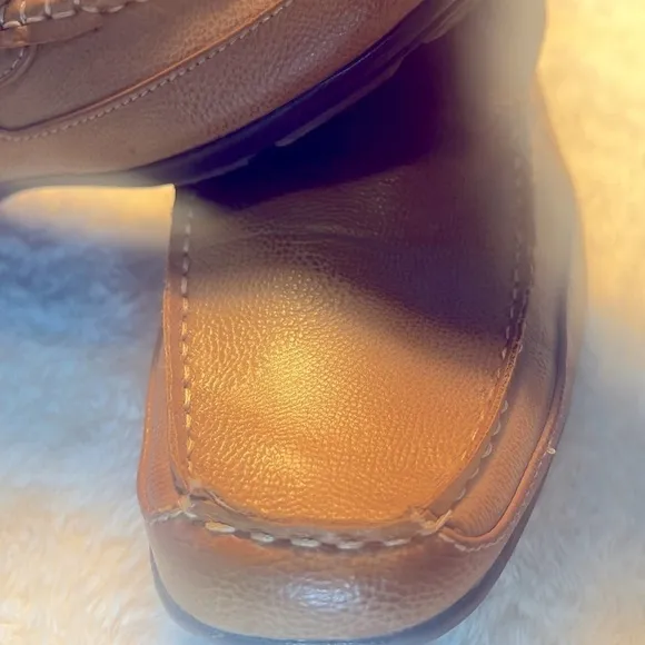 Steve Madden Men’s 9 M-Need Vegan PU Leather Tan Driving Loafers Slip On