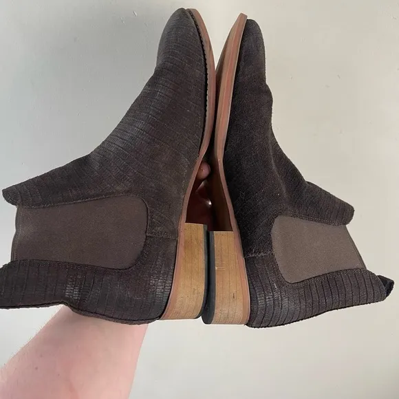STEVE MADDEN Men's PATERSON BROWN SUEDE BOOTS Western Shoes 11 M Chelsea