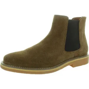 Steve Madden Mens Persee Brown Mixed Media Suede Chelsea Boots Imperfections