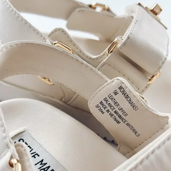 Steve Madden Mona Bone Leather Multi Strap Sandals