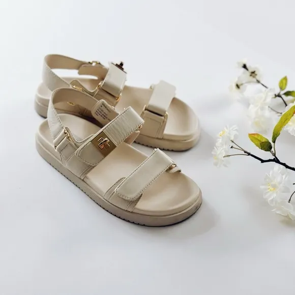 Steve Madden Mona Bone Leather Multi Strap Sandals