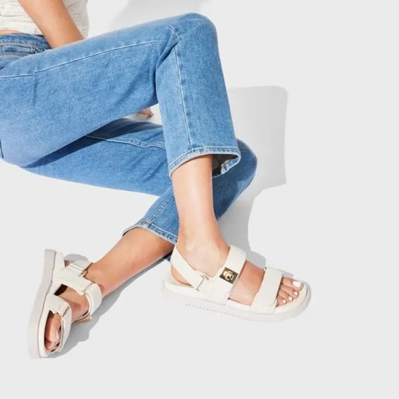 Steve Madden Mona Bone Leather Multi Strap Sandals
