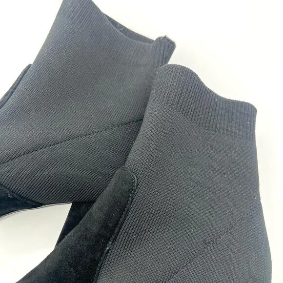 Steve Madden Remy sock boots Chelsea ankle booties suede Sz 9 Motorcycle Y2K
