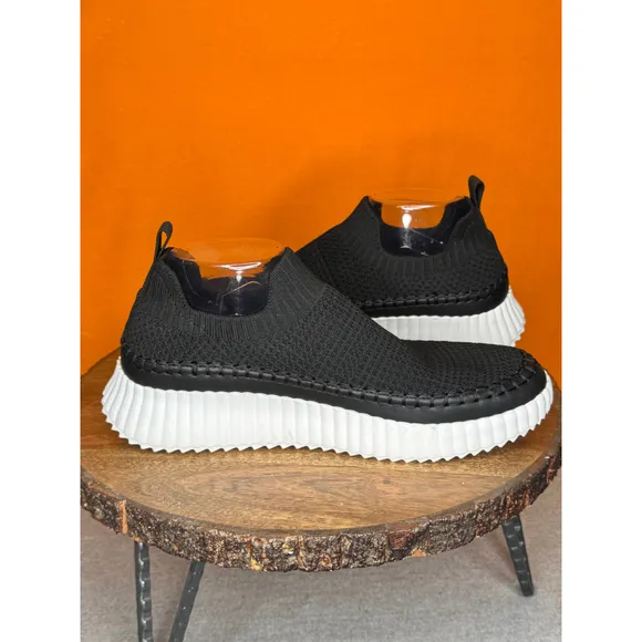 Steve Madden Samarah Sneakers Black and White Platform Knit Size 10
