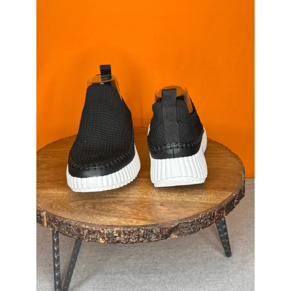 Steve Madden Samarah Sneakers Black and White Platform Knit Size 10