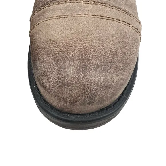Steve‎ Madden Tropa 2-0 Leather Lace-up Combat Boots Women Size 7.5M