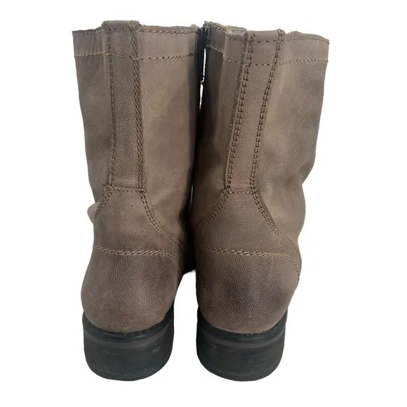 Steve‎ Madden Tropa 2-0 Leather Lace-up Combat Boots Women Size 7.5M