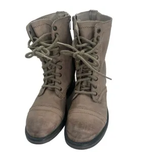 Steve‎ Madden Tropa 2-0 Leather Lace-up Combat Boots Women Size 7.5M