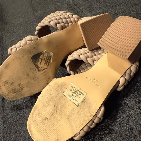 Steve Madden Women's Tielo Heeled Sandal size 7.5M preowned color cream