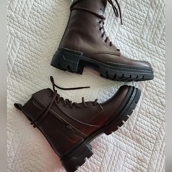 Steve Madden leather Yamisin combat boots