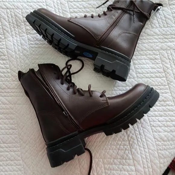 Steve Madden leather Yamisin combat boots