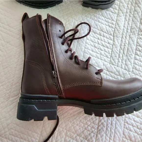 Steve Madden leather Yamisin combat boots