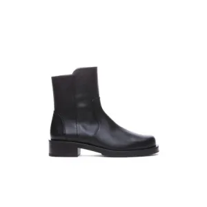 Stuart Weitzman 5050 Bold Ankle Boots Calfskin Black Size EU 38 US 7.5 NEW