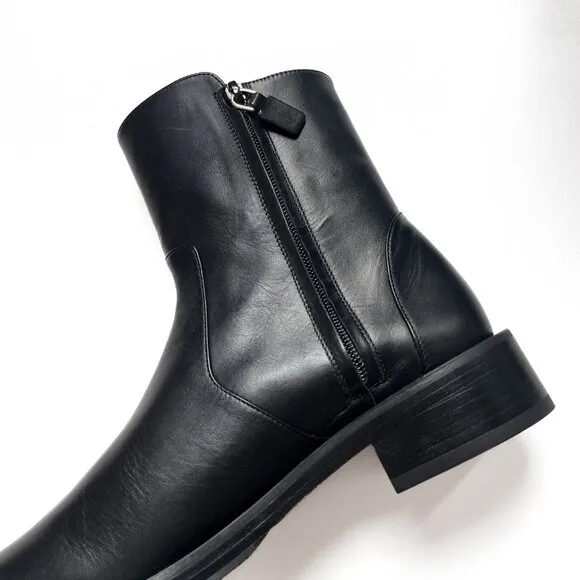 Stuart Weitzman 5050 Bold Ankle Boots Calfskin Black Size EU 38 US 7.5 NEW