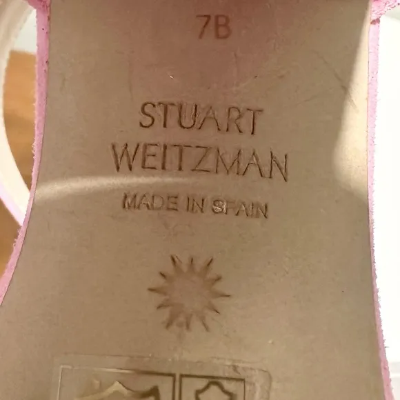🌹STUART WEITZMAN 🌹 Allshine 75 Crystal-Embellished Suede Sandals Size: 7B