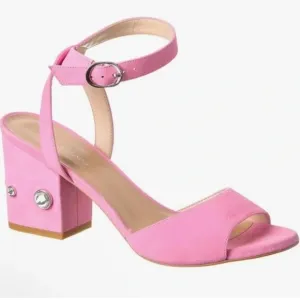 🌹STUART WEITZMAN 🌹 Allshine 75 Crystal-Embellished Suede Sandals Size: 7B