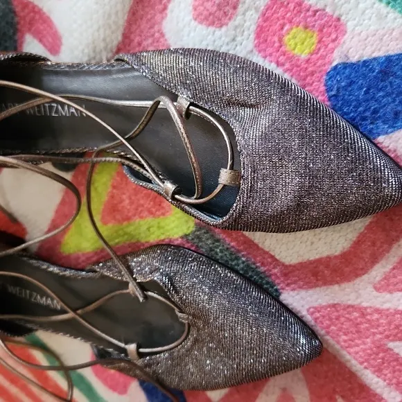 Stuart Weitzman Gilligan sparkly ballet flats size 8M made in 🇪🇸