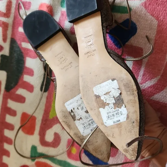 Stuart Weitzman Gilligan sparkly ballet flats size 8M made in 🇪🇸