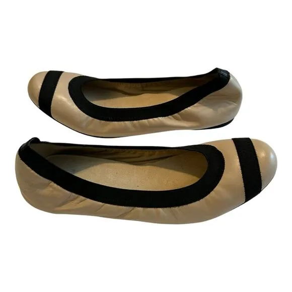 Stuart Weitzman Giveable Ballet Flats Cream and Black 8