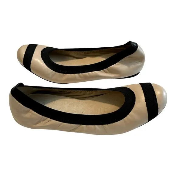 Stuart Weitzman Giveable Ballet Flats Cream and Black 8