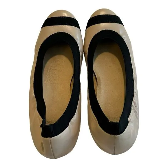 Stuart Weitzman Giveable Ballet Flats Cream and Black 8