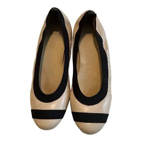 Stuart Weitzman Giveable Ballet Flats Cream and Black 8
