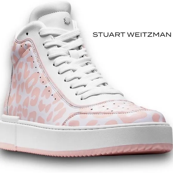 Stuart Weitzman kids platform sneakers white/pink Size US 4.5 New without box