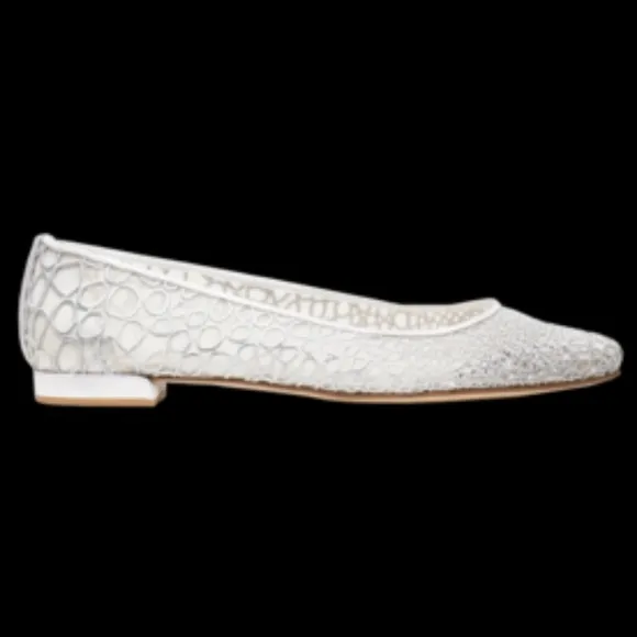Stuart Weitzman  Metallic Sparkletoes Flats size 8