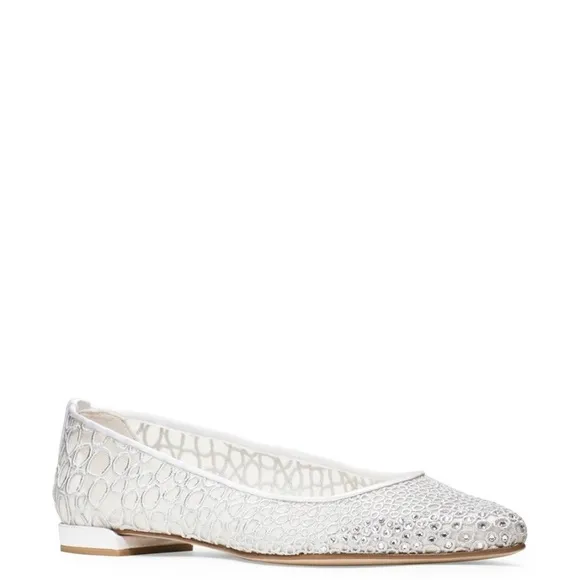 Stuart Weitzman  Metallic Sparkletoes Flats size 8