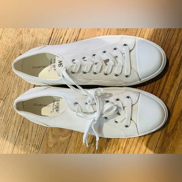 STUART WEITZMAN Sammy Platform Canvas Sneakers