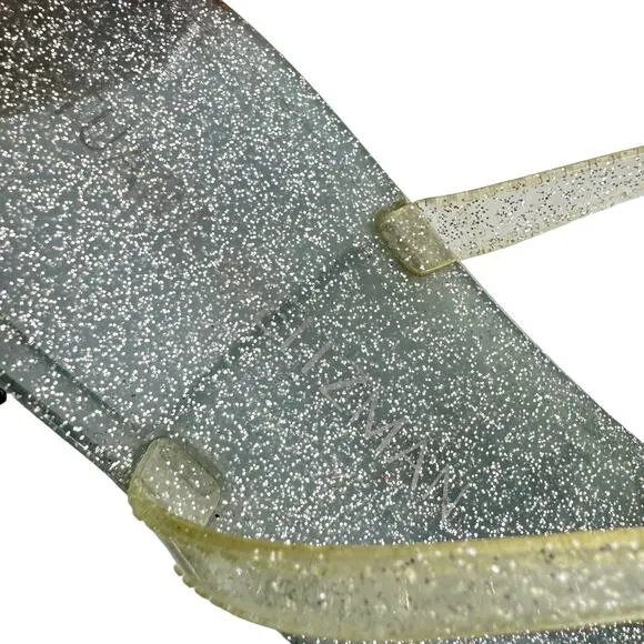 Stuart Weitzman Sawyer Glitter Jelly Sandals Size 9