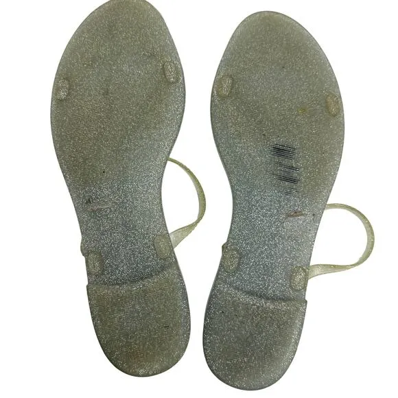 Stuart Weitzman Sawyer Glitter Jelly Sandals Size 9