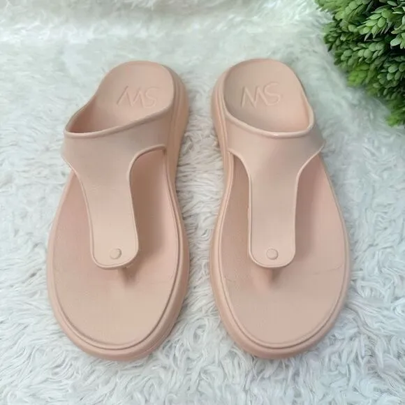 Stuart Weitzman Stuflex T Strap Sandals in Rosewater Womens size US 7 B New