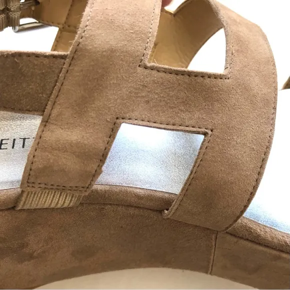 Stuart Weitzman Suede Cage Platform Sandals