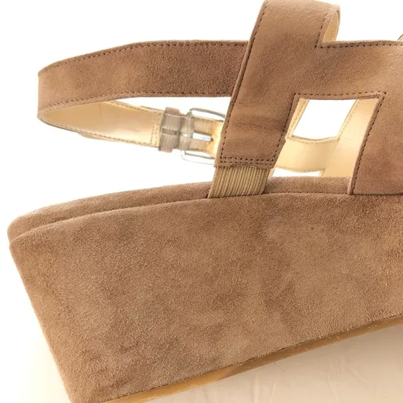 Stuart Weitzman Suede Cage Platform Sandals