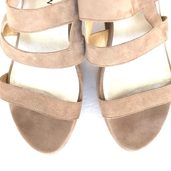 Stuart Weitzman Suede Cage Platform Sandals