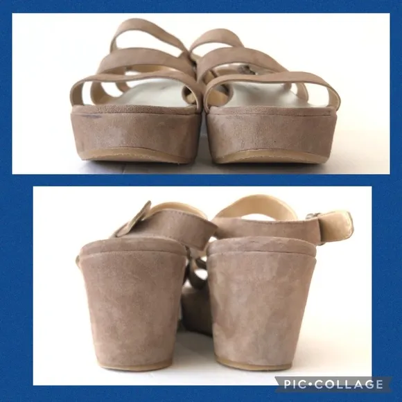 Stuart Weitzman Suede Cage Platform Sandals