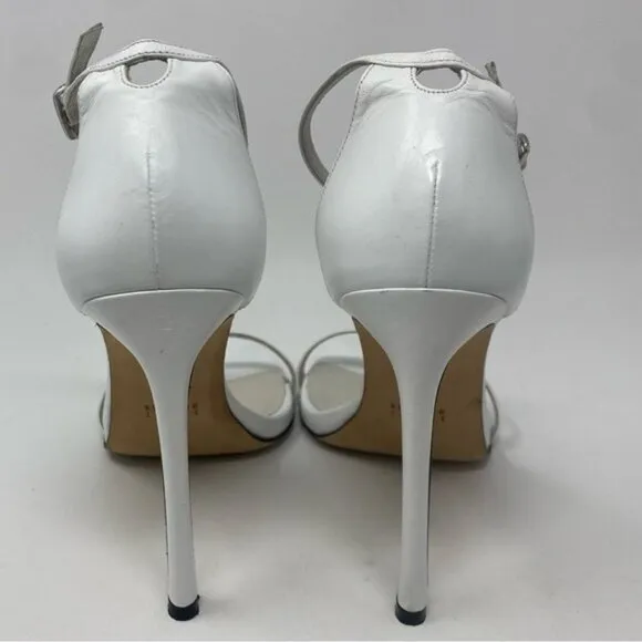 Stuart Weitzman white leather Ankle-Strap Sandals size 8.5