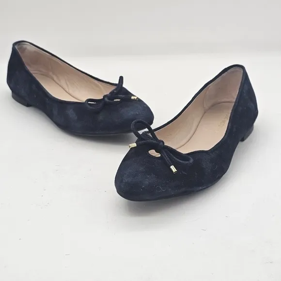 STUART WEITZMAN Womens Ballet Flats Gabby NEW Almond Toe  Slip On Suede 5.5